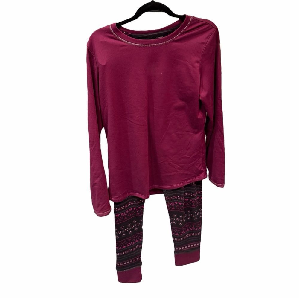 ClimateRight by Cuddle Duds- Pajamas in Burgundy
